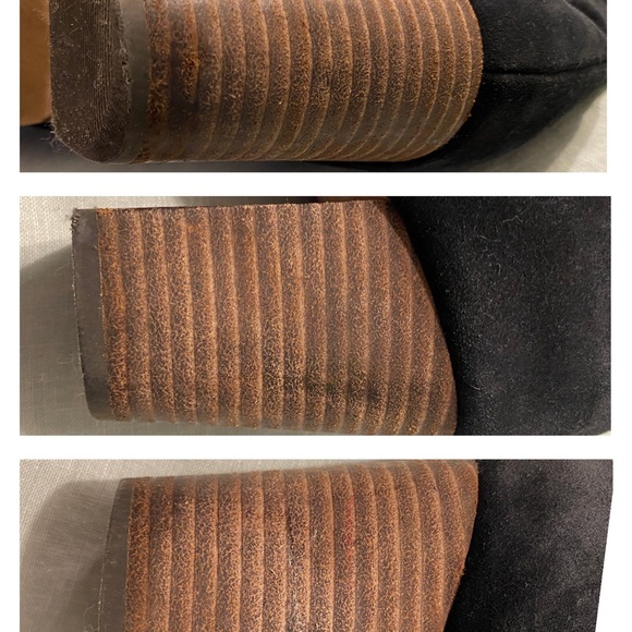 Cole Haan black suede knee high tall heeled pull on Cassidy boots - Picture 9 of 12